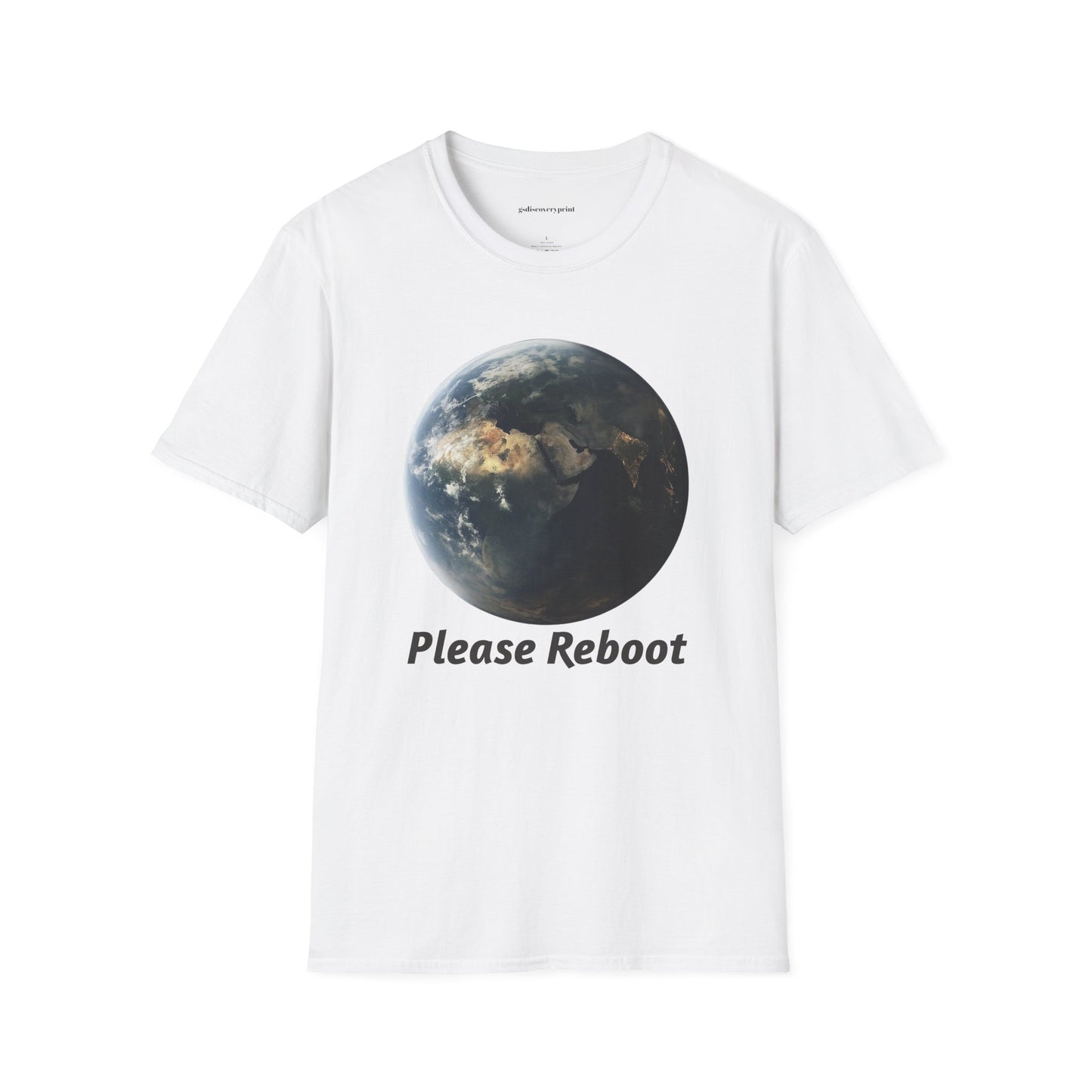 Please reboot Unisex Softstyle T-Shirt